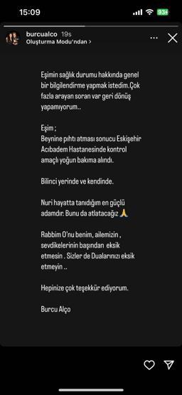 Nuri Alçonun sağlık durumu ile ilgili yeni gelişme Hastaneye kaldırılmıştı