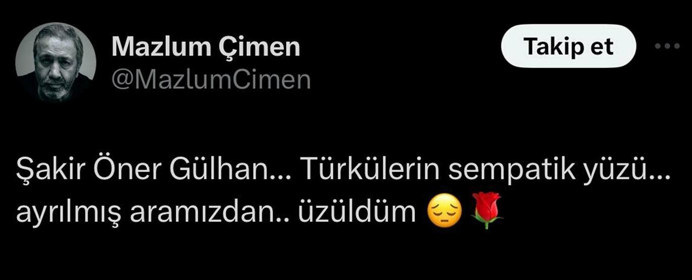Türk halk müziği sanatçısı Şakir Öner Günhan hayatını kaybetti