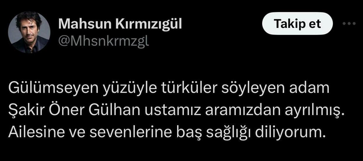 Türk halk müziği sanatçısı Şakir Öner Günhan hayatını kaybetti
