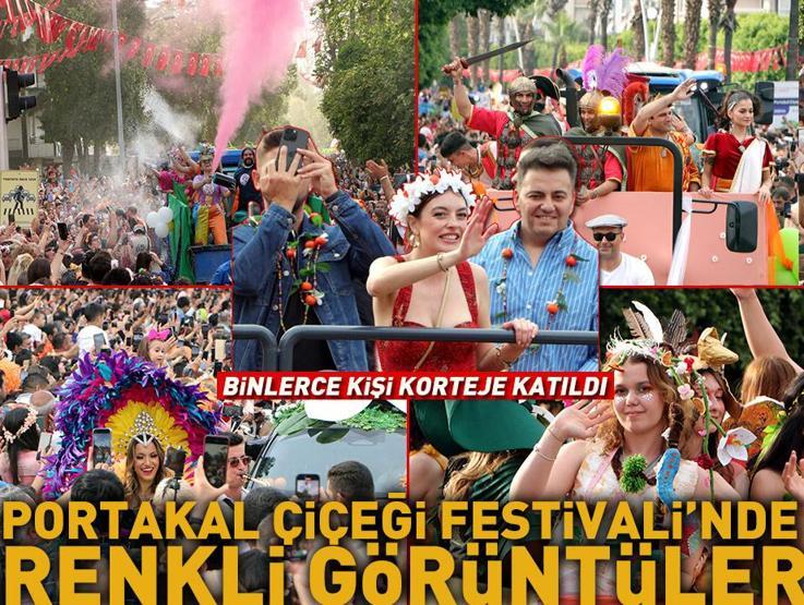 Portakal Çiçeği Festivalinde renkli görüntüler: Binlerce kişi korteje katıldı
