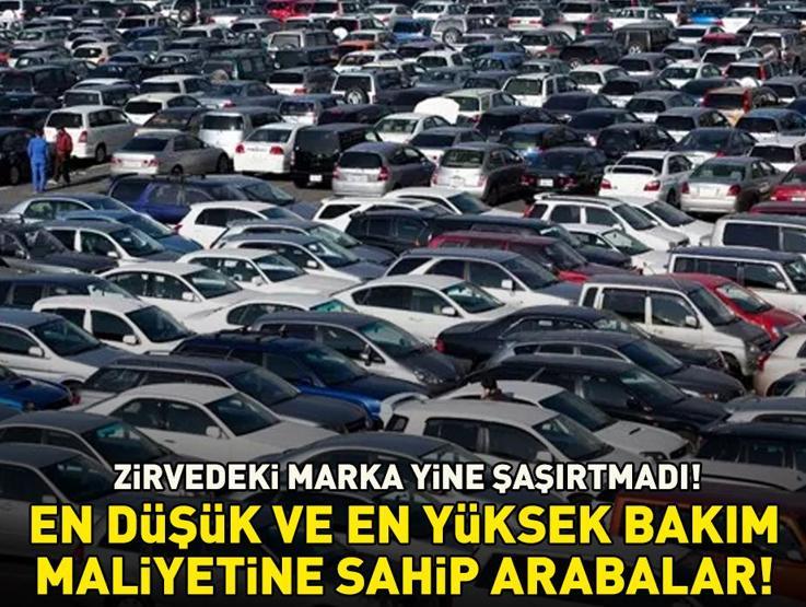 Kimisi cep yakıyor, kimisi nispeten daha uygun İşte ‘en düşük’ ve ‘en yüksek’ bakım maliyetine sahip arabalar...