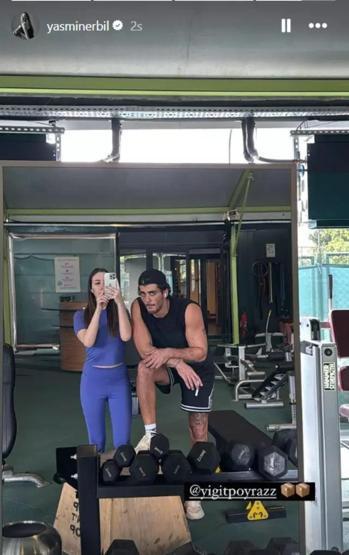 Survivordan elenmişti Yiğit Poyraz ile Yasmin Erbilin spor salonu pozu sosyal medyayı salladı