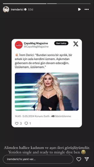 Mutluluk kısa sürdü İrem Derici ayrıldı Dövme yaptırmıştı Gökhan Fırat ile takibi bıraktılar