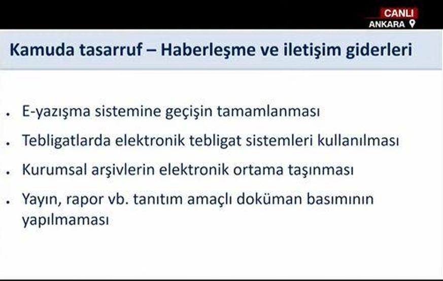 Tasarruf paketi açıklandı İşte kamuda tasarruf verimlilik paketi maddeleri...