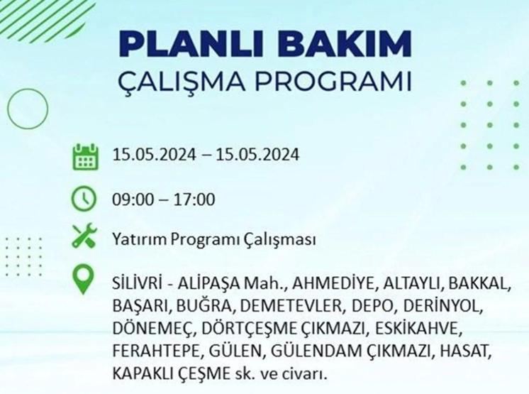 İstanbul 15 Mayıs elektrik kesintisi listesi: Elektrikler ne zaman gelecek