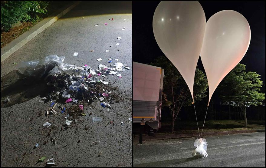 Çöpünü balonla komşu ülkeye attı