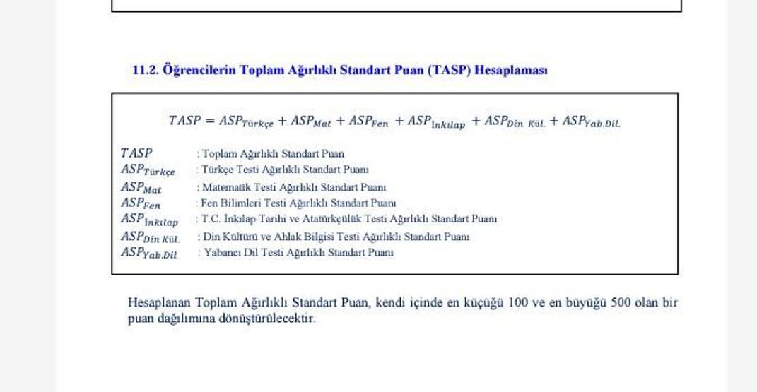 LGS puan hesaplama nasıl yapılır 2024 MEB LGS ham puan hesaplama formülü
