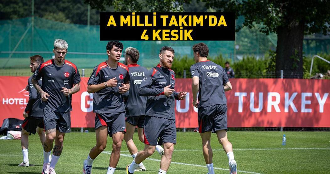 A Milli Futbol Takımının kadrosunda 4 kesik