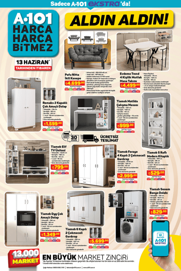 13 Haziran A101 Aktüel Ürünler Kataloğu Listesi