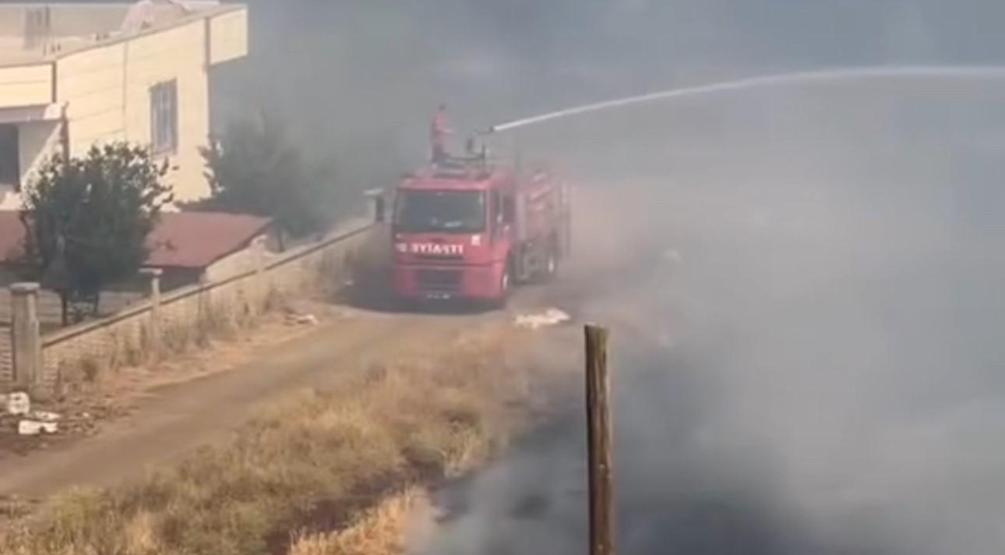 Siverekte çıkan yangında 100 dönüm arazi kül oldu