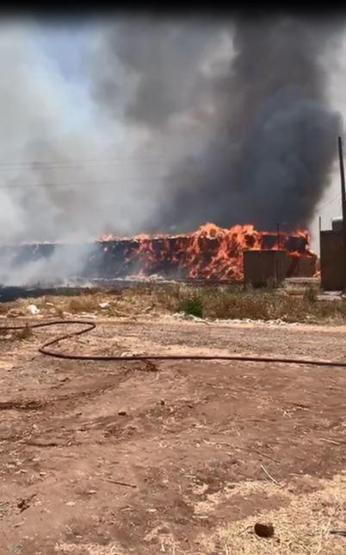 Mardin’de aynı tarlada 4’üncü yangın: Bin 500 ton saman alev alev yandı