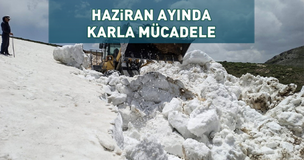 Vanda haziran ayında karla mücadele