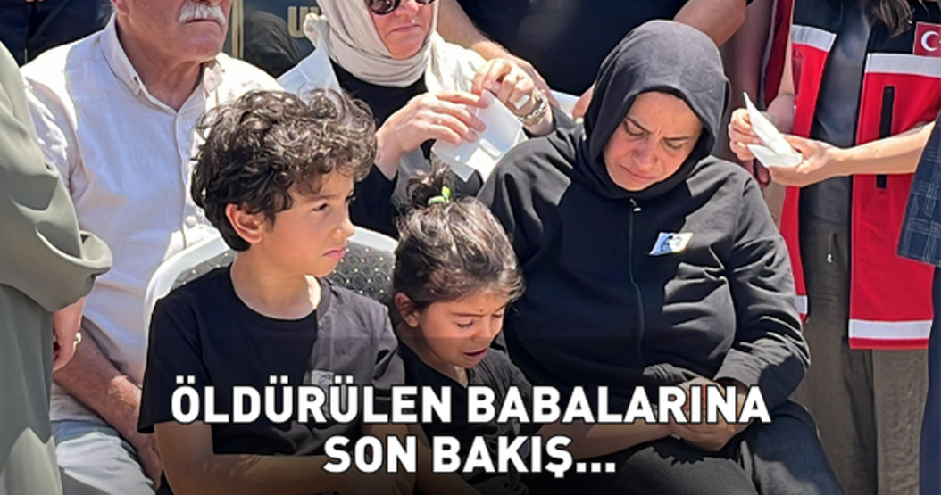 Yürekleri dağladılar Öldürülen müdür yardımcısının iki çocuğundan babaya son bakış