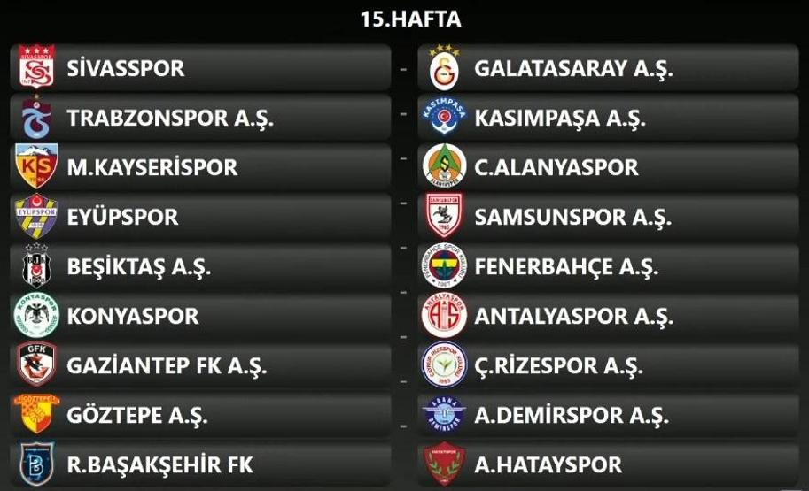 Süper Lig 2024-2025 sezonu fikstürü belli oldu İşte 17 haftalık program...