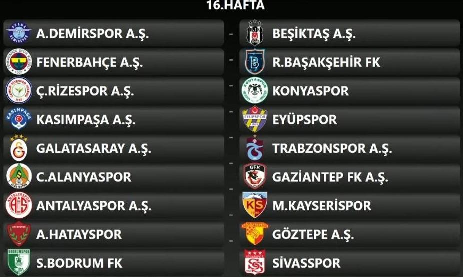 Süper Lig 2024-2025 sezonu fikstürü belli oldu İşte 17 haftalık program...