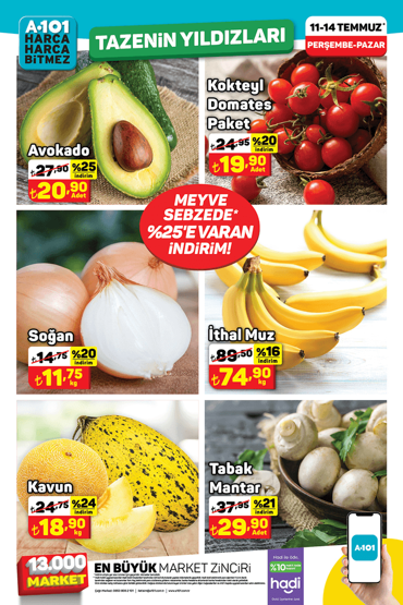 A101in 13 Temmuz 2024 aktüel ürünler kataloğu...