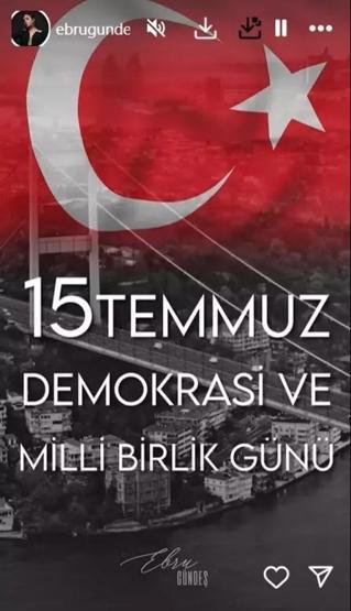 Ünlü isimlerden 15 Temmuz paylaşımları