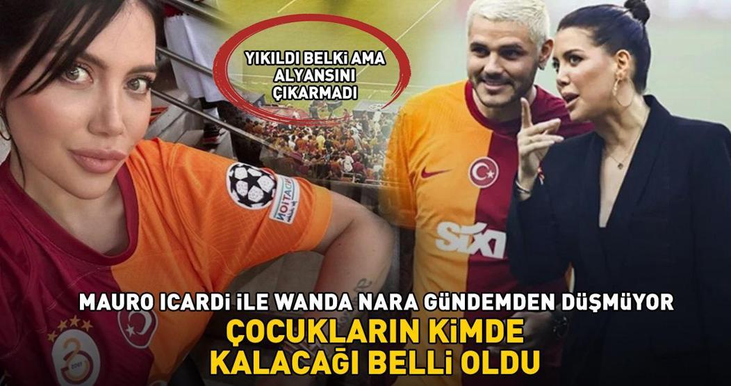 Simge Sağının konser göndermesi olay olmuştu Galatasarayın yıldızı Mauro Icardi ile Wanda Naranın çocukları bakın kimde kalacak