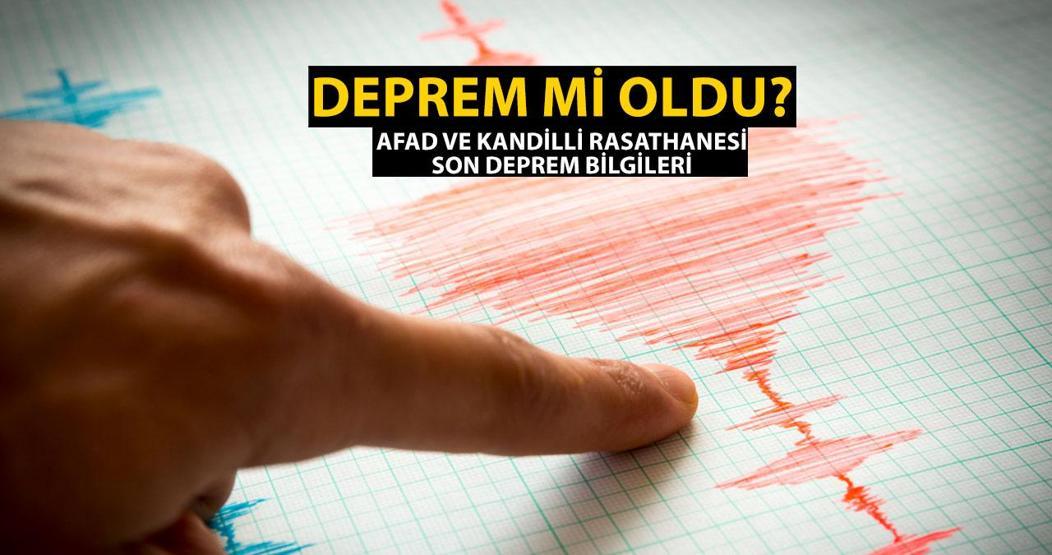 Deprem mi Oldu Son Depremler Listesi 25 Temmuz 2024 AFAD ve Kandilli Rasathanesi