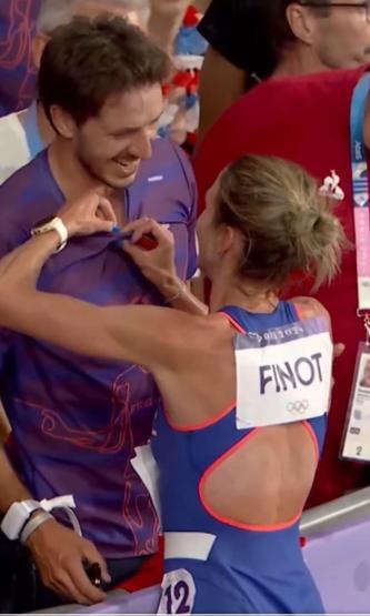 Paris Olimpiyatlarında romantik anlar Avrupa rekoru kıran Alice Finot, erkek arkadaşına evlenme teklifi etti
