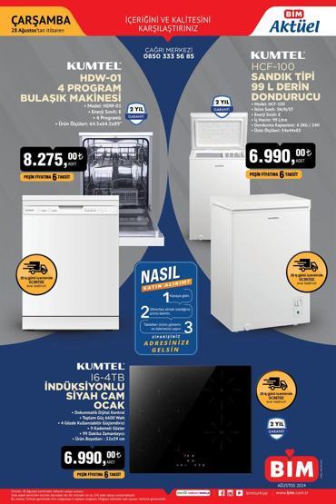 BİM AKTÜEL 28 AĞUSTOS 2024 ÇARŞAMBA | BİMde bu çarşamba beyaz eşya günü