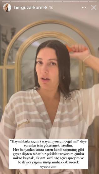 YENİ İMAJI OLAY OLMUŞTU Annem Ankaranın yıldızı Bergüzar Korel Kaynak saçlarını tarayabiliyor musun sorusuna bakın ne yanıt verdi