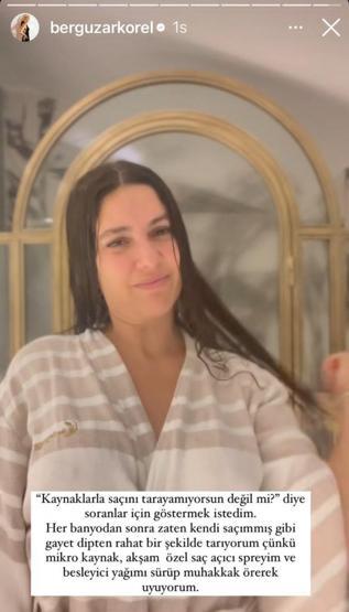 YENİ İMAJI OLAY OLMUŞTU Annem Ankaranın yıldızı Bergüzar Korel Kaynak saçlarını tarayabiliyor musun sorusuna bakın ne yanıt verdi
