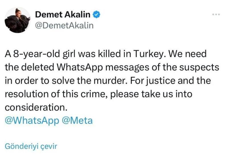 Demet Akalından METAya Narin Güran çağrısı: LÜTFEN BİZİ DİKKATE ALIN