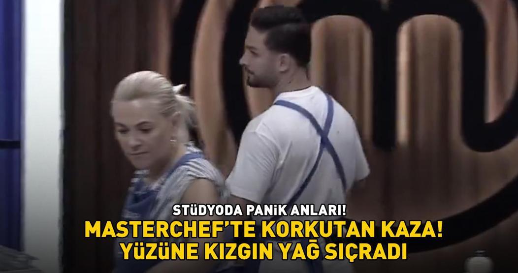 MasterChefte 1. ve 2. eleme adayı belli oldu Korkutan kaza ONURUN YÜZÜNE KIZGIN YAĞ SIÇRADI