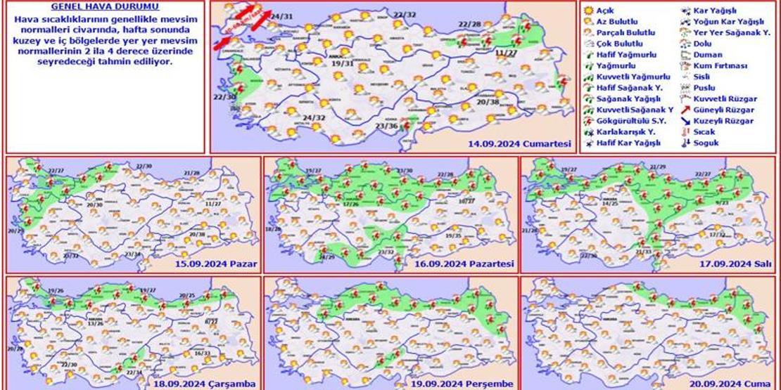 Dikkat Listede İstanbul da var... Meteorolojiden sağanak uyarısı