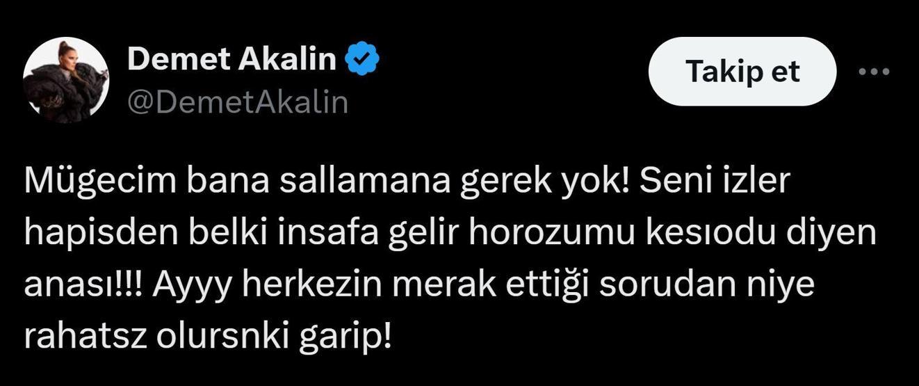 DEMET AKALIN, MÜGE ANLININ NARİN GÜRAN TEPKİSİNİ ÜZERİNE ALINDI ‘Bana sallamana gerek yok’