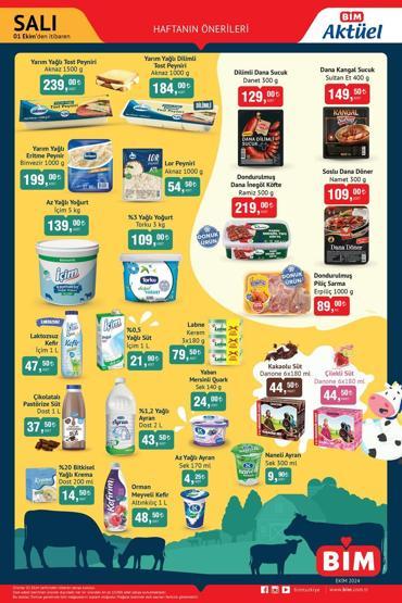 Raflarda BİM AKTÜEL 1 EKİM 2024 BİM kataloğu aktüel ürünleri neler