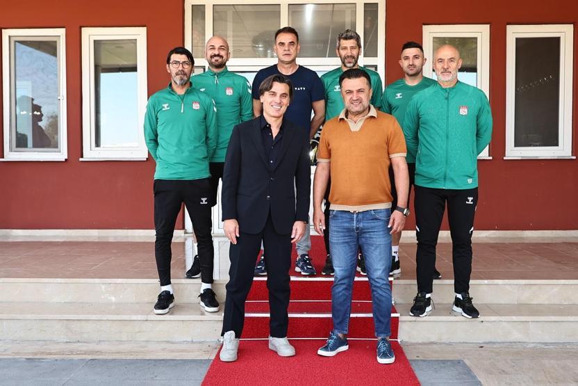 A Milli Takım Teknik Direktörü Vincenzo Montella, Sivassporu ziyaret etti