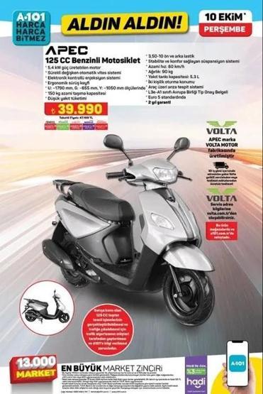 GÜNCEL A 101 AKTÜEL ÜRÜNLER KATALOĞU 10 Ekim 2024: A101de hangi ürünler indirimde Motosiklet 39 BİN 990 TL, merdiven 799 TL