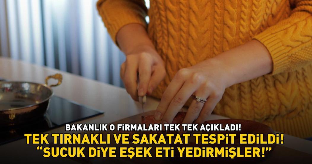 Köfteci Yusuf skandalından sonra bir de bu Tek tırnaklı ve sakatat tespit edildi SUCUK DİYE EŞEK ETİ YEDİRDİLER