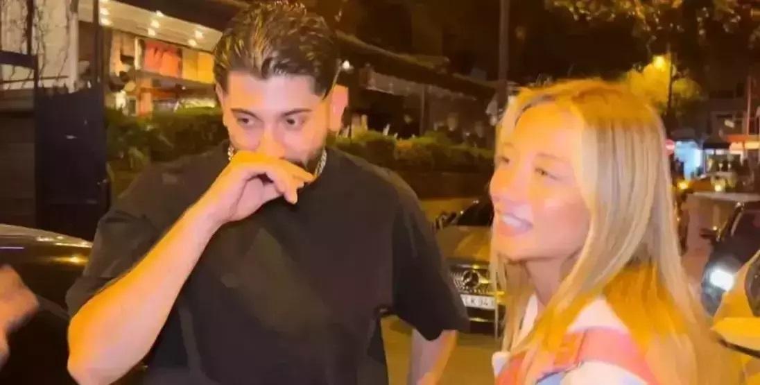 Survivor Aleyna Kalaycıoğlu ile rapçi sevgilisi Canbay aşka geldi ÖPMELERE DOYAMADI