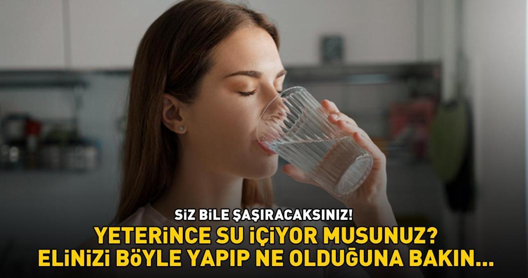 Yeterince su içiyor musunuz Elinizi böyle yapıp ne olduğuna bakın Sonuç sizi bile şaşırtacak