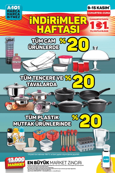 9-15 Kasım A101 aktüel ürünler kataloğu satışa sunuldu: Hafta sonu fırsatları A101de