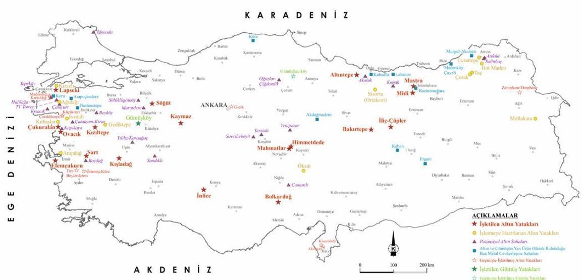İL İL, İLÇE İLÇE | TÜRKİYE’NİN ALTIN YATAKLARI LİSTESİ İşte işletilen ve potansiyel altın yataklarının olduğu bölgeler