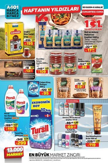 30 Kasım - 6 Aralık A101 Aktüel Ürünler Kataloğu Bugün Raflarda