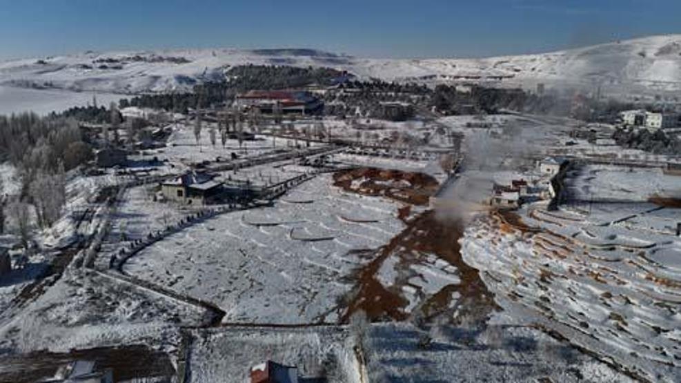 Fotoğraflar Sibiryadan değil Sivastan Kedi adeta dondu