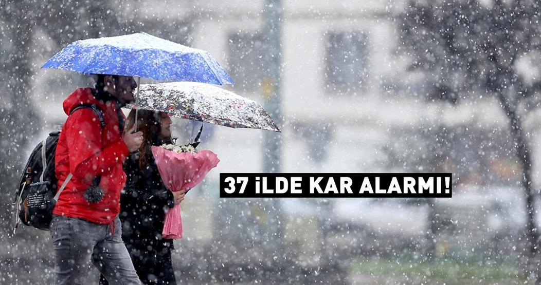 Dikkat Meteoroloji tarih verip uyardı... 37 ilde kar, İstanbulda sarı alarm