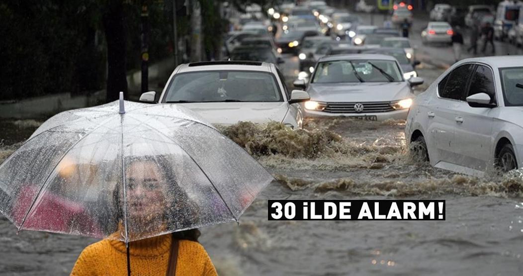 Dikkat Meteoroloji listeyi açıkladı... 6 ilde turuncu 24 ilde sarı alarm
