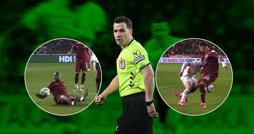 Eski hakemler, Galatasarayın penaltı beklediği pozisyonu yorumladı İşte Hatayspor maçının tartışmalı pozisyonları...