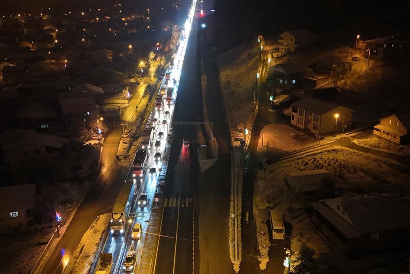 Bolu Dağında zincirleme kaza 9 araç birbirine girdi