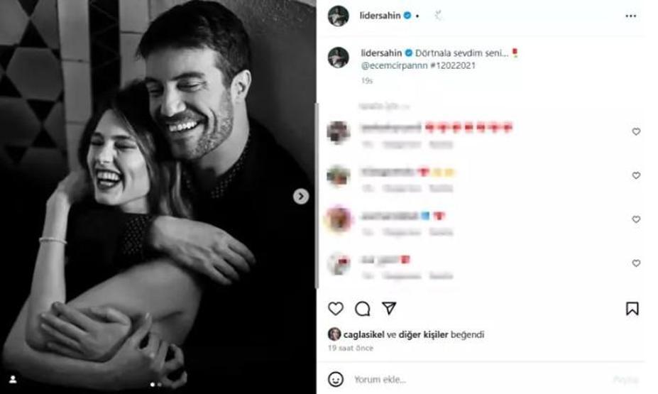 Lider Şahin ve Ecem Çırpan ilişkilerinin 4. yılını kutladı