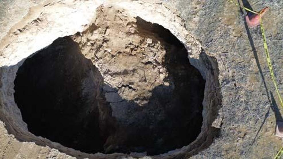 Aksarayda 15 metre derinliğinde obruk oluştu