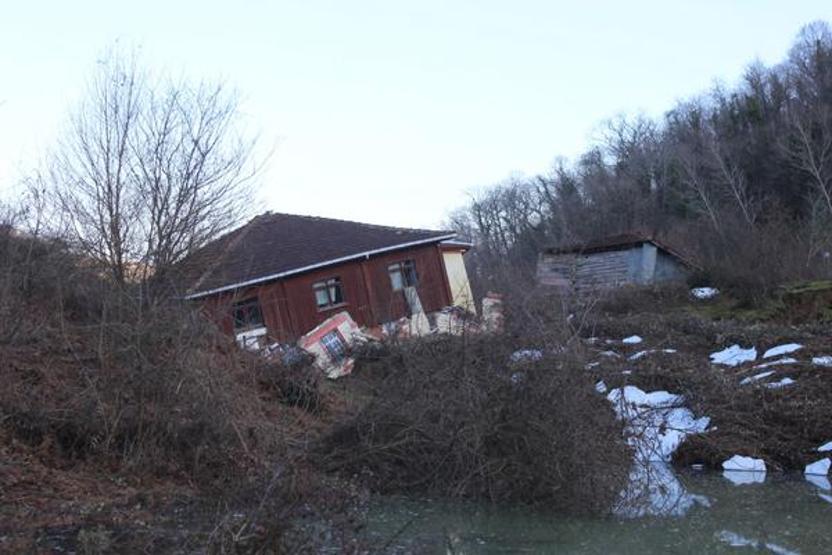Sinopta devasa gölet oluştu: Heyelan bölgesi böyle görüntülendi