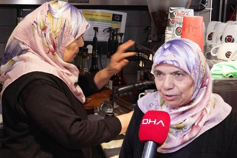 Baka baka öğrendim 70lik Barista teyze gençlerin ilgi odağı oldu