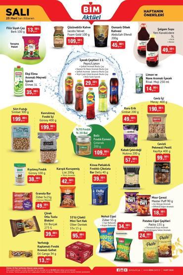 BİM 25 MART SALI AKTÜEL KATALOĞU: Bimde bu salı neler var, neler indirimde